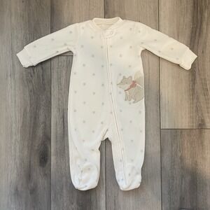Carter's Infant Girls Fleece Footed Sleeper 6 months White One-Piece Snow Fox